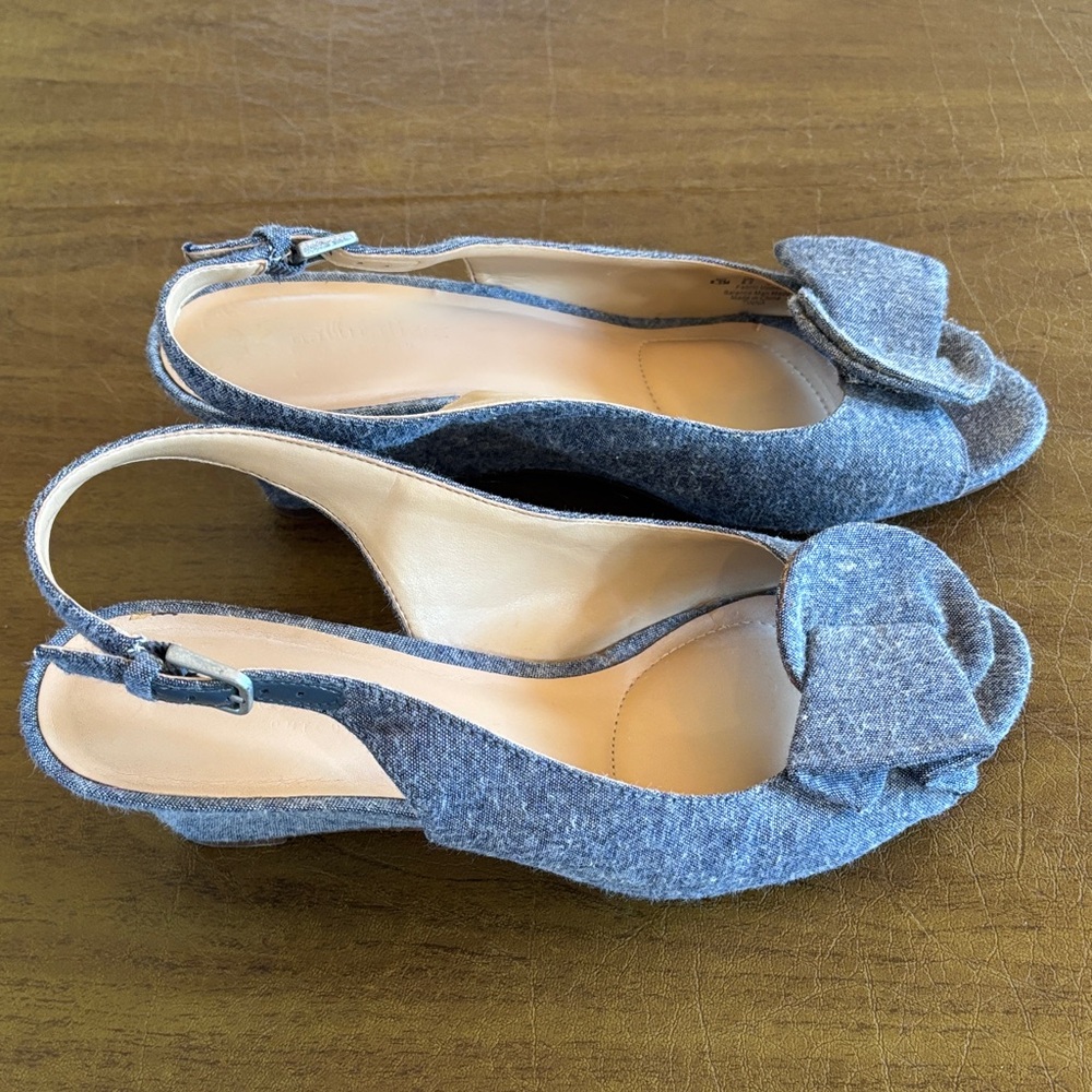 Naturalizer Women's Denim Blue Slingback Shoes - Picture 4 of 7